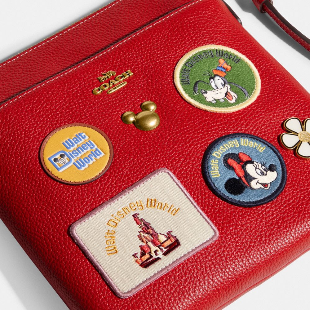 WDW - Coach Disney Parks Mickey & Friends Signature Jacquard Kitt Messenger  Crossbody Bag
