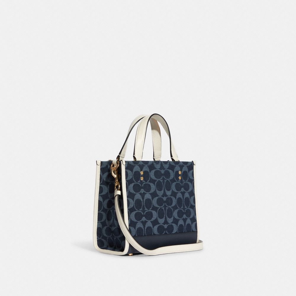 Cabas Dempsey 22 en jacquard signature avec écusson Coach