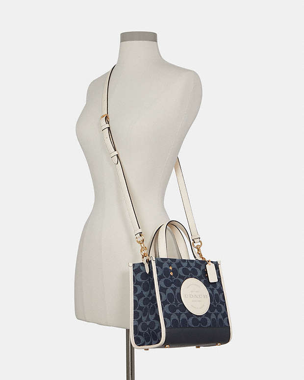 COACH OUTLET®  Dempsey Tote 22 In Signature Jacquard With Coach Patch
