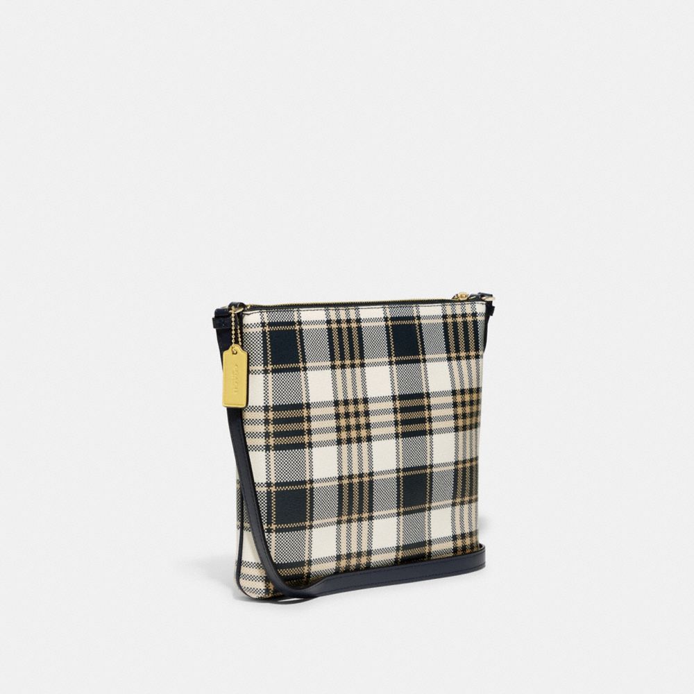 COACH®  Rowan File Bag With Garden Plaid Print