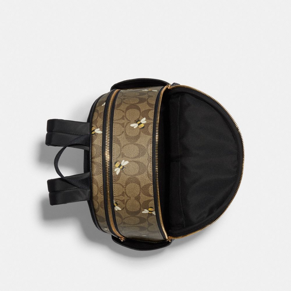 Court Backpack In Signature Canvas With Bee Print