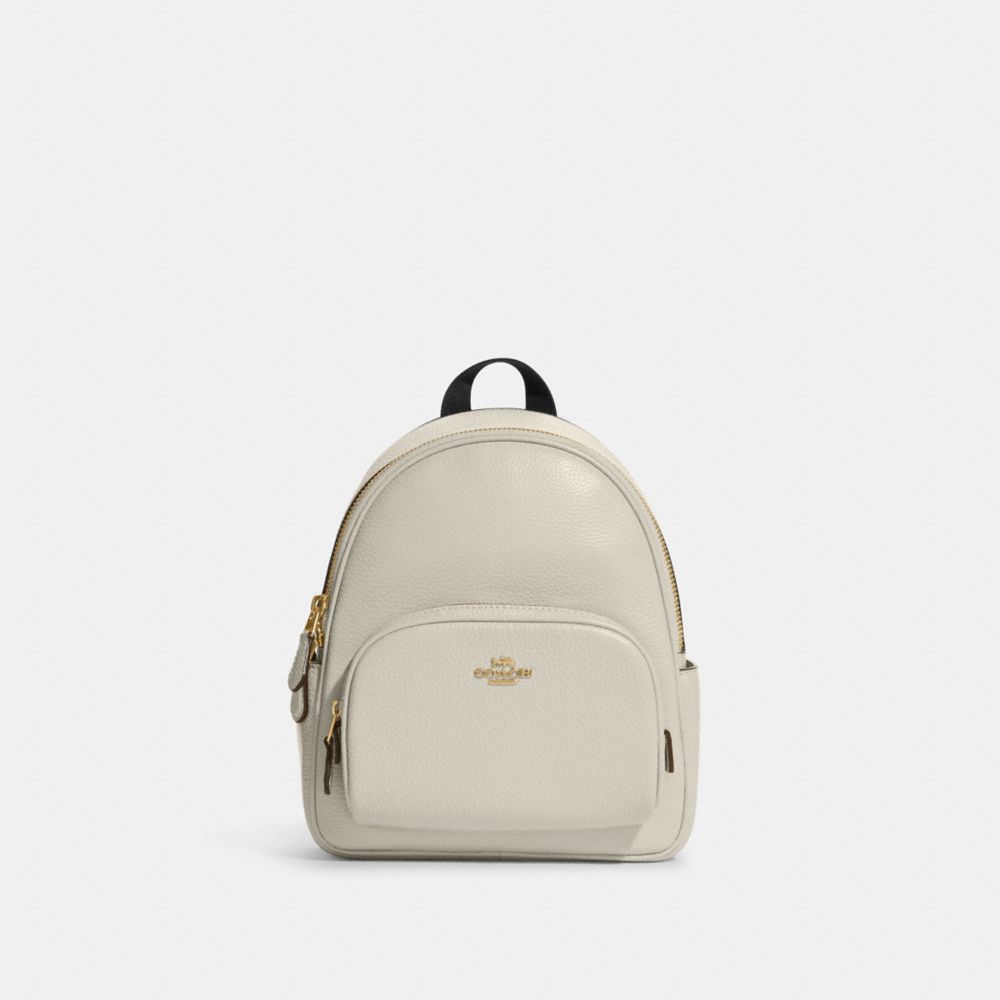 Fashion White Mini Backpack For Women Genuine Leather Metallic