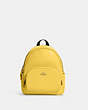COACH®,MINI COURT BACKPACK,Pebbled Leather,Medium,Gold/Retro Yellow,Front View