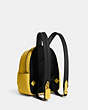 COACH®,MINI COURT BACKPACK,Pebbled Leather,Medium,Gold/Retro Yellow,Angle View
