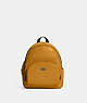COACH®,MINI COURT BACKPACK,Pebbled Leather,Medium,Black Antique Nickel/Buttercup,Front View