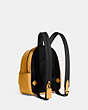 COACH®,MINI COURT BACKPACK,Pebbled Leather,Medium,Black Antique Nickel/Buttercup,Angle View