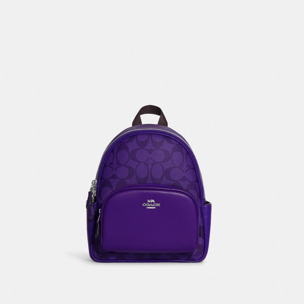 COACH®  Mini Court Backpack In Rainbow Signature Canvas