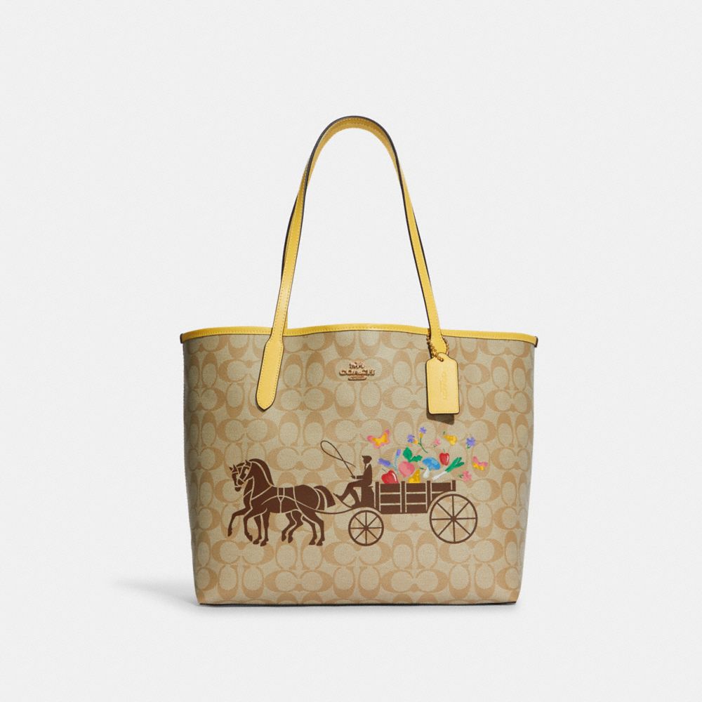 Coach grove tote hot sale with horse and carriage