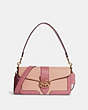 COACH®,GEORGIE SHOULDER BAG IN COLORBLOCK,Leather,Medium,Gold/Faded Blush/Taffy,Front View