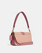 COACH®,GEORGIE SHOULDER BAG IN COLORBLOCK,Leather,Medium,Gold/Faded Blush/Taffy,Angle View