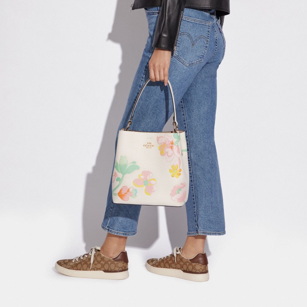 Coach town discount bucket bag denim