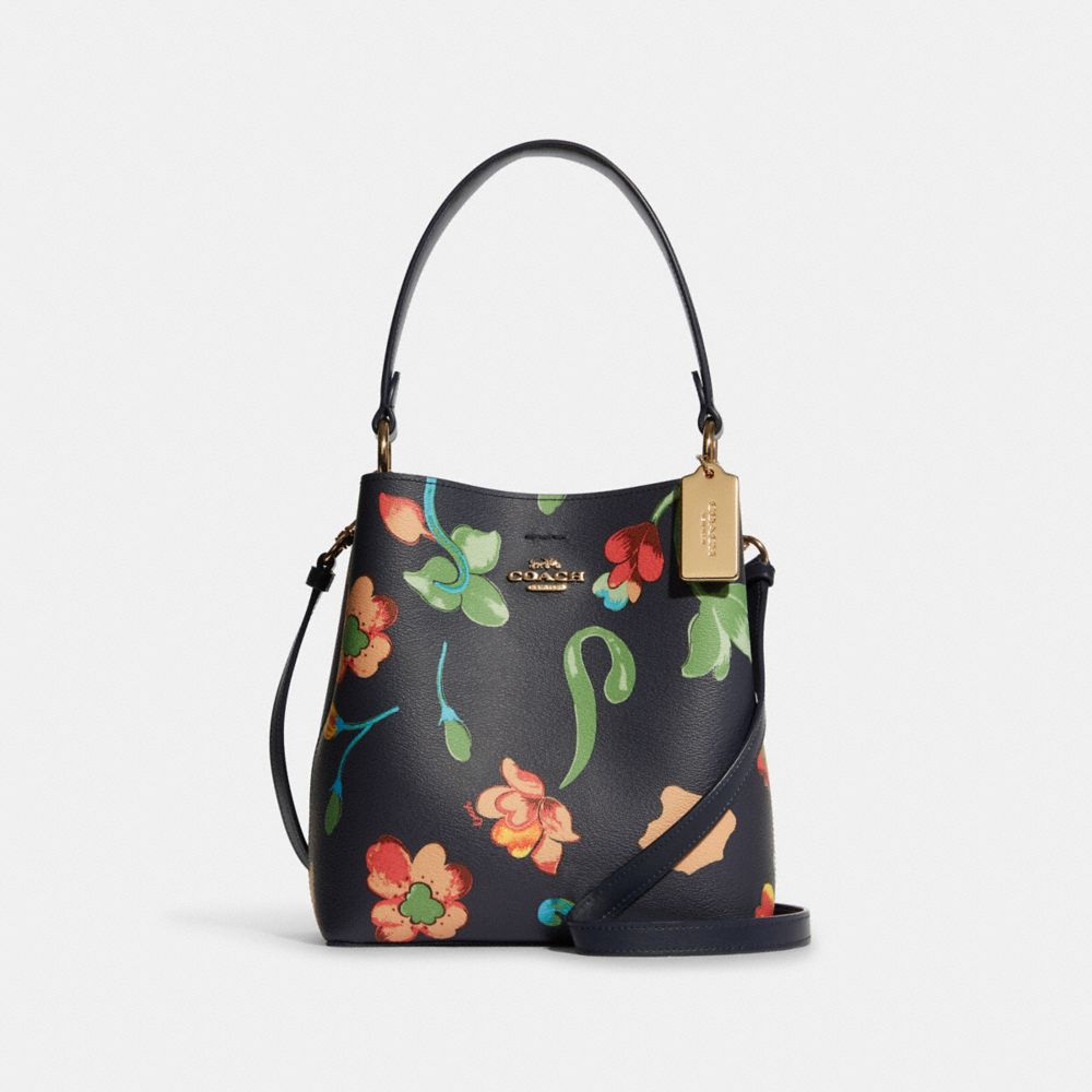 COACH®  Small Town Bucket Bag In Signature Canvas With Mystical Floral  Print
