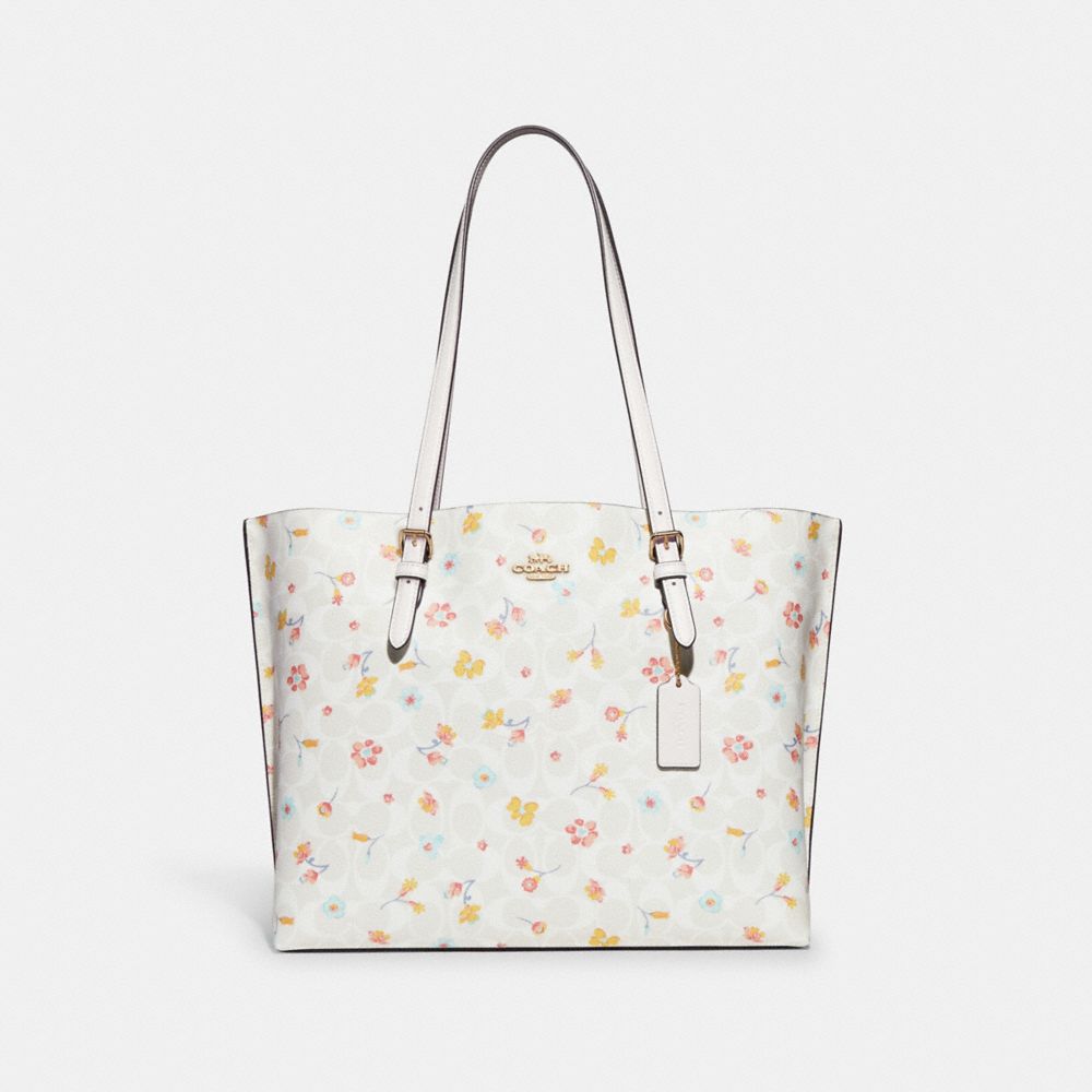 Mollie Tote In Signature Canvas With Mystical Floral Print