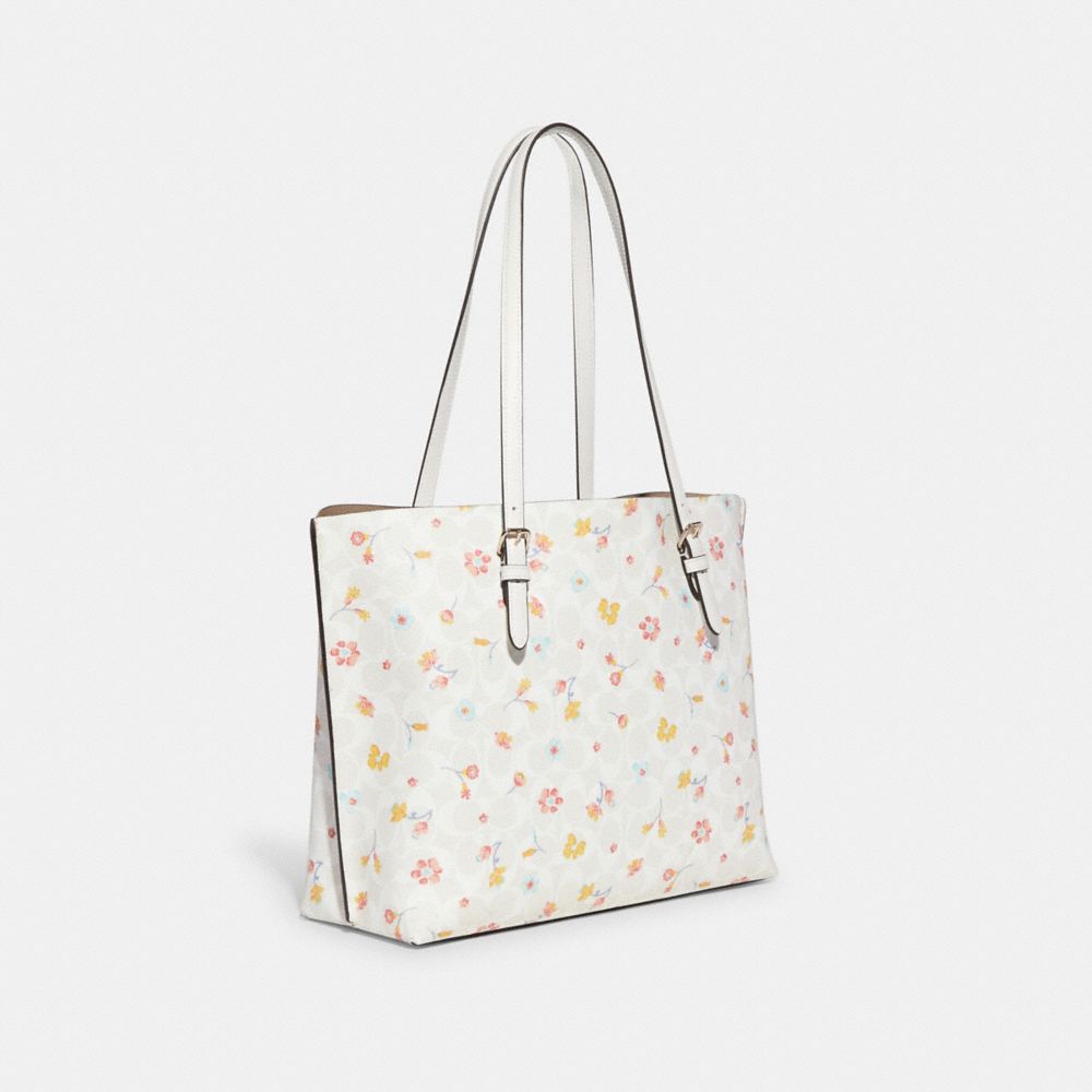 Mollie Tote In Signature Canvas With Mystical Floral Print