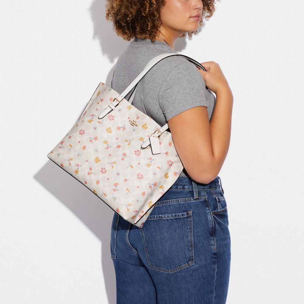 Coach City Tote With Mystical Floral Print