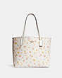 COACH®,CITY TOTE IN SIGNATURE CANVAS WITH MYSTICAL FLORAL PRINT,X-Large,Gold/Chalk Multi,Front View