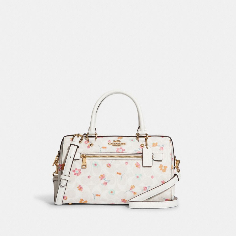 Coach Outlet Rowan Satchel In Signature Canvas With Mystical Floral Print