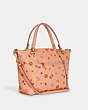 COACH®,KACEY SATCHEL WITH MYSTICAL FLORAL PRINT,Gold/Faded Blush Multi,Angle View
