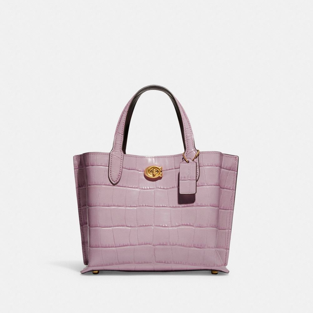 Light Purple / Lilac Croco Medium Bag made in New York City