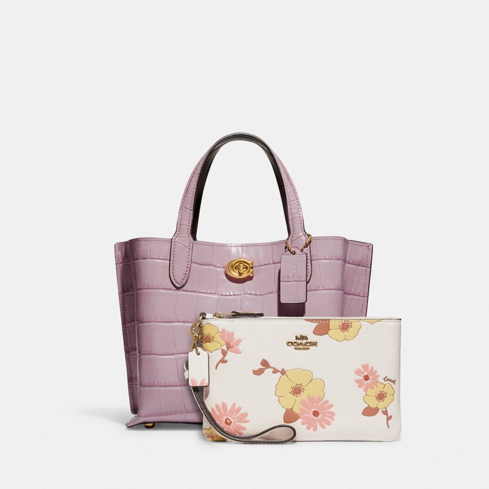 Willow Tote 24 & Small Wristlet With Floral Print | COACH®