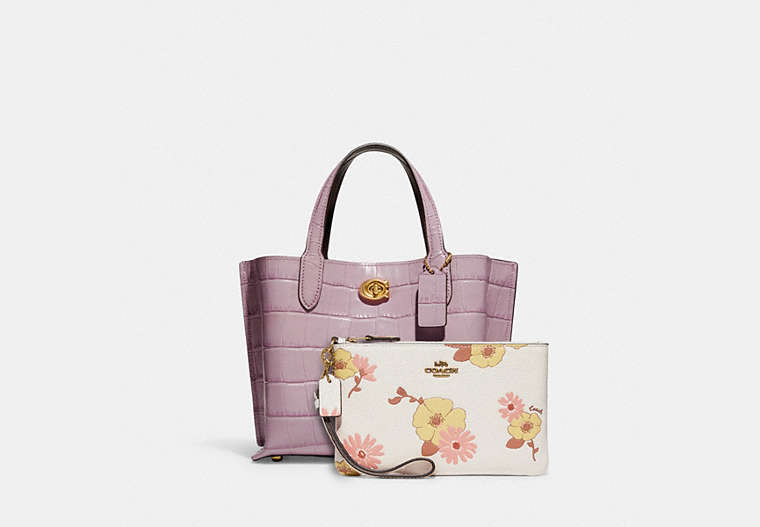 COACH®,Willow Tote 24 & Small Wristlet With Floral Print,