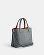 COACH®,WILLOW TOTE BAG 24,Embossed Crocodile,Medium,Silver/Grey Blue Multi,Angle View