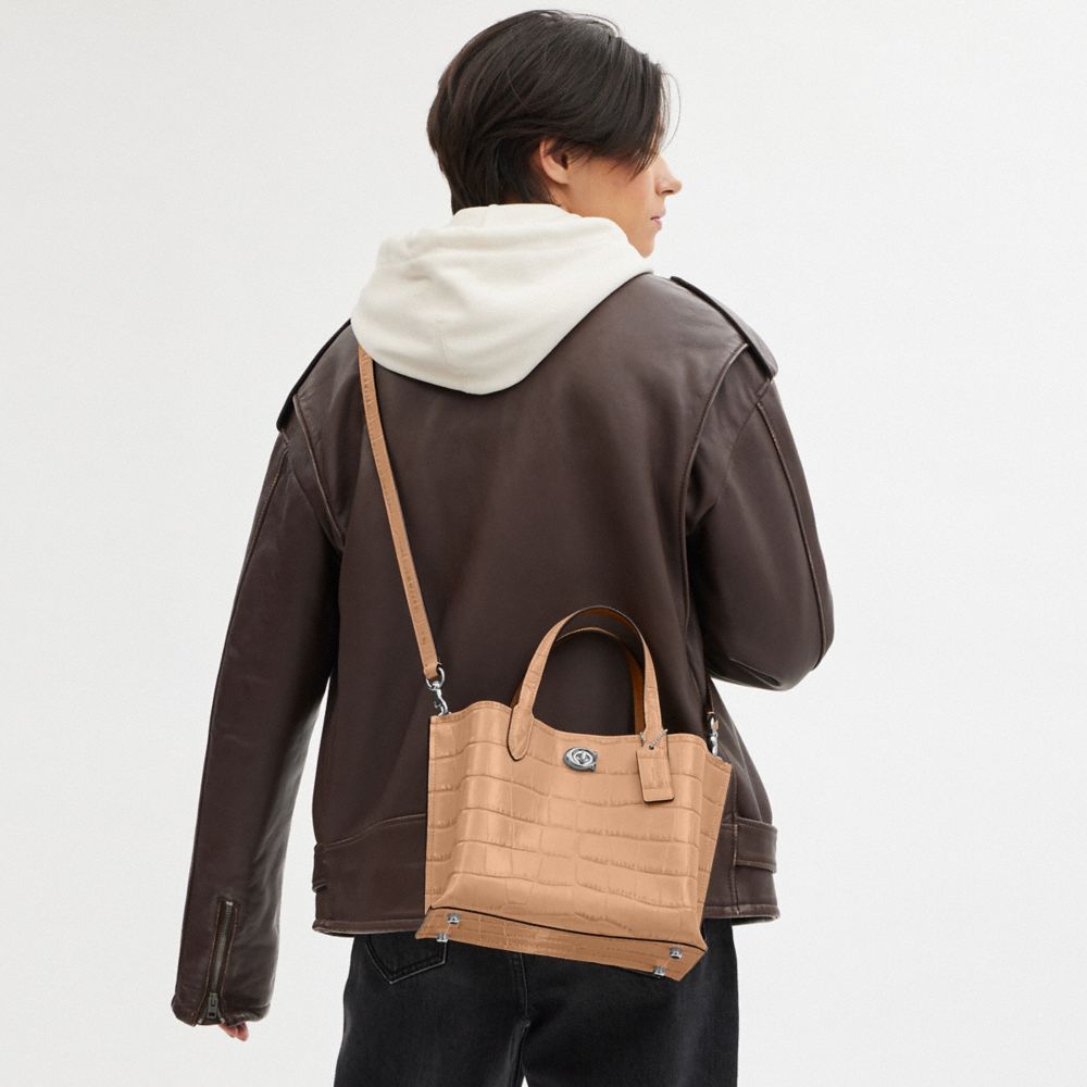 COACH®,Willow Tote Bag 24,Leather,Tote,Logo,Metal,Casual,