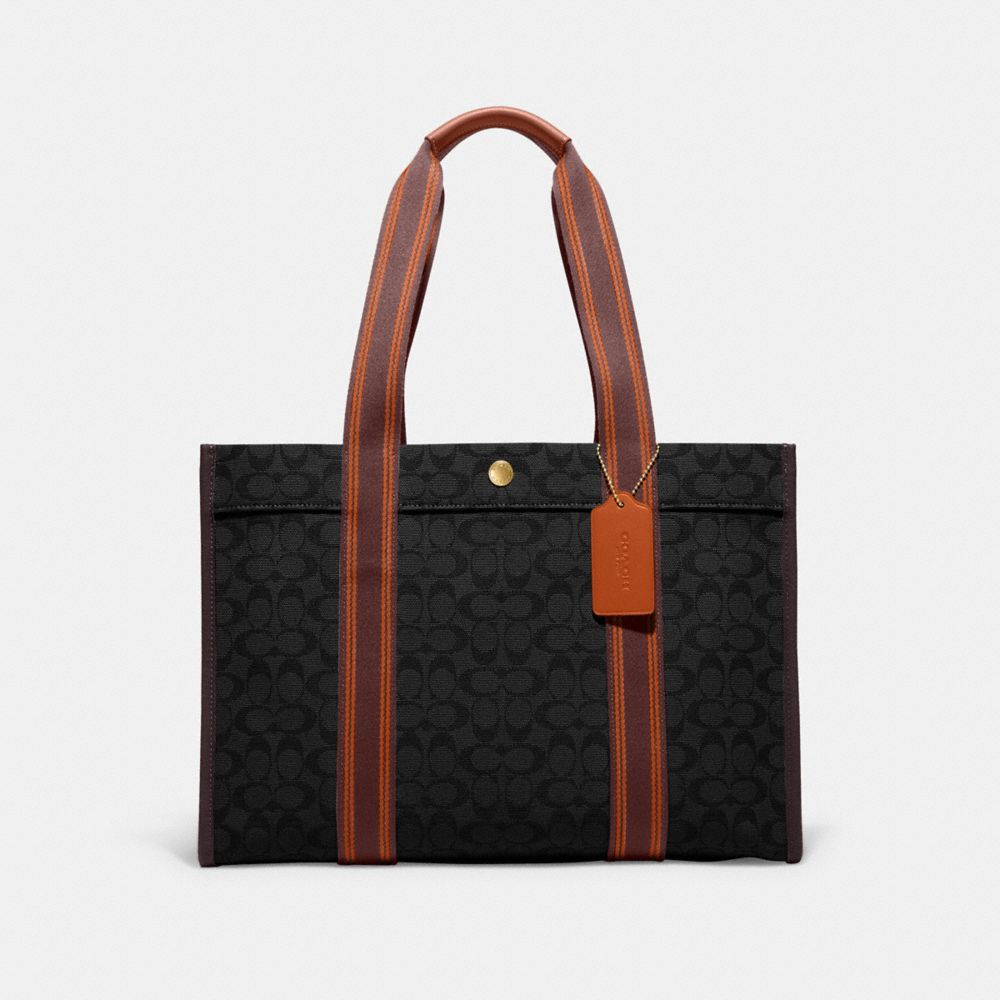 COACH® | Spin Tote 42 In Signature Jacquard