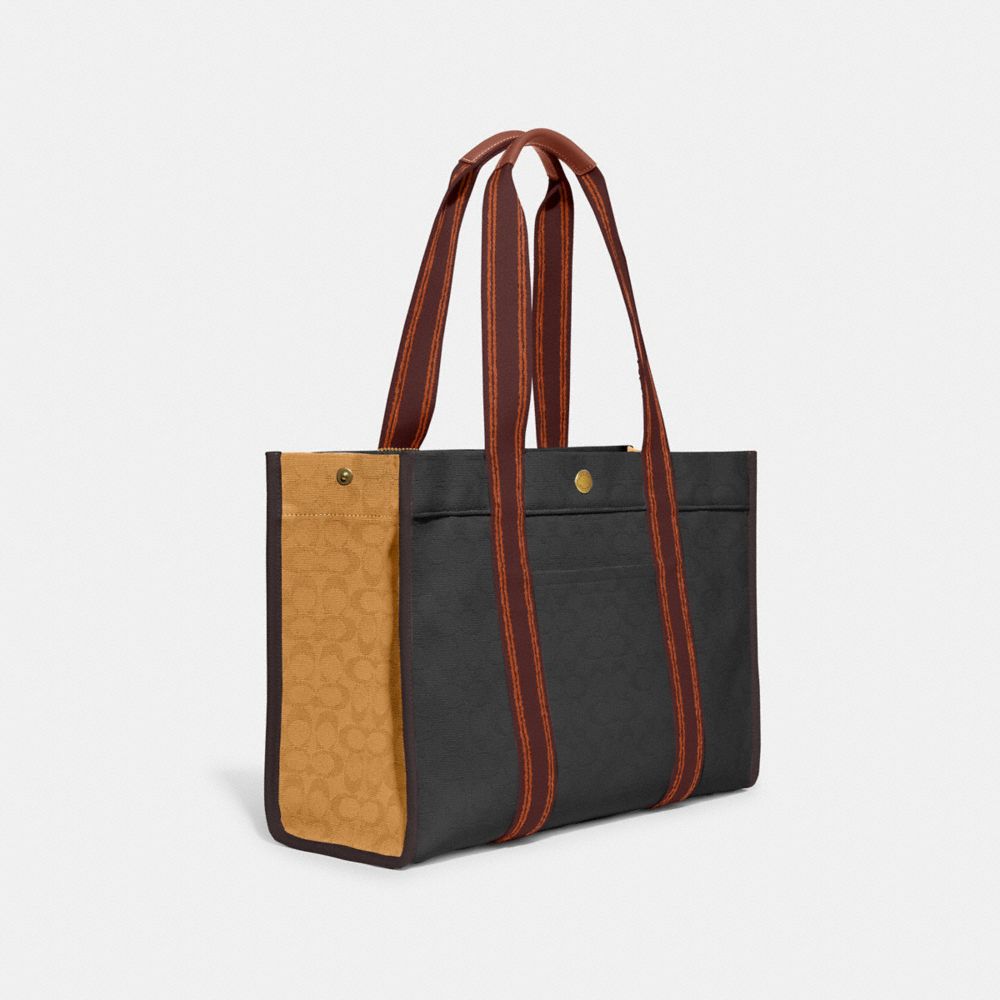 Hermes Black Canvas Fourre Tout Holdall mm Tote Bag