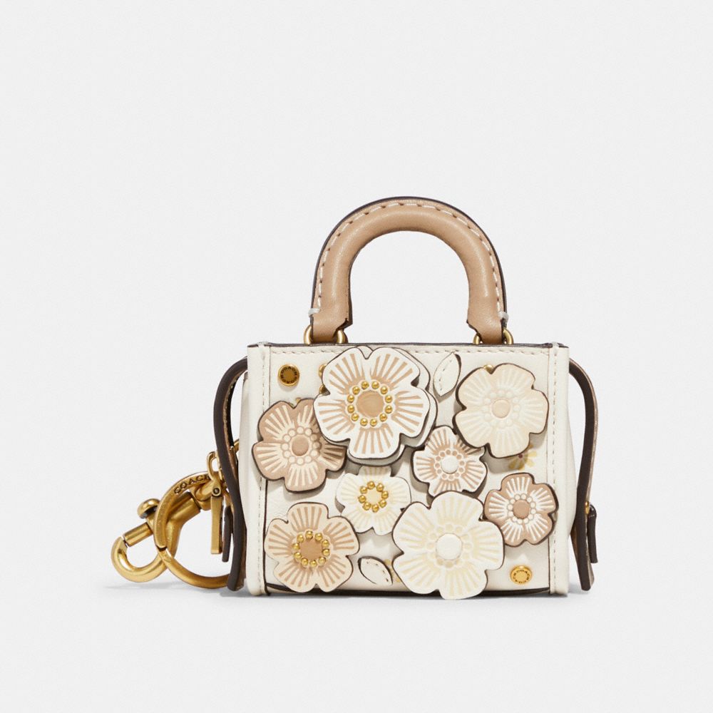 COACH®  Mini Rogue Bag Charm With Tea Rose