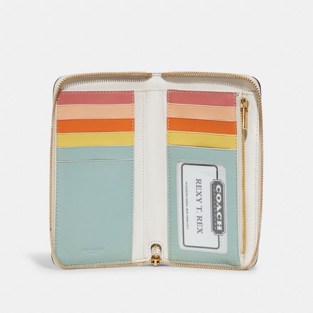 Medium Id Zip Around Wallet With Colorblock Interior