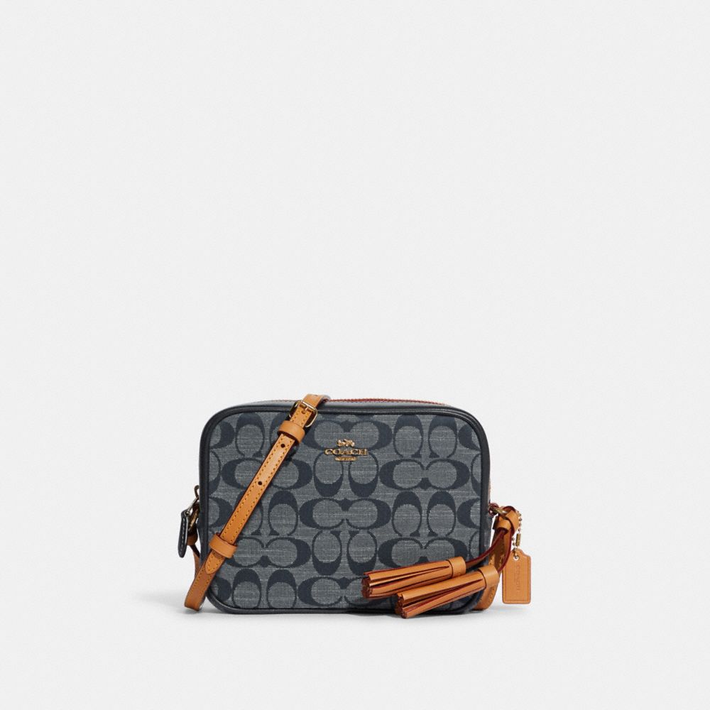 COACH®  Mini Camera Bag In Signature Chambray