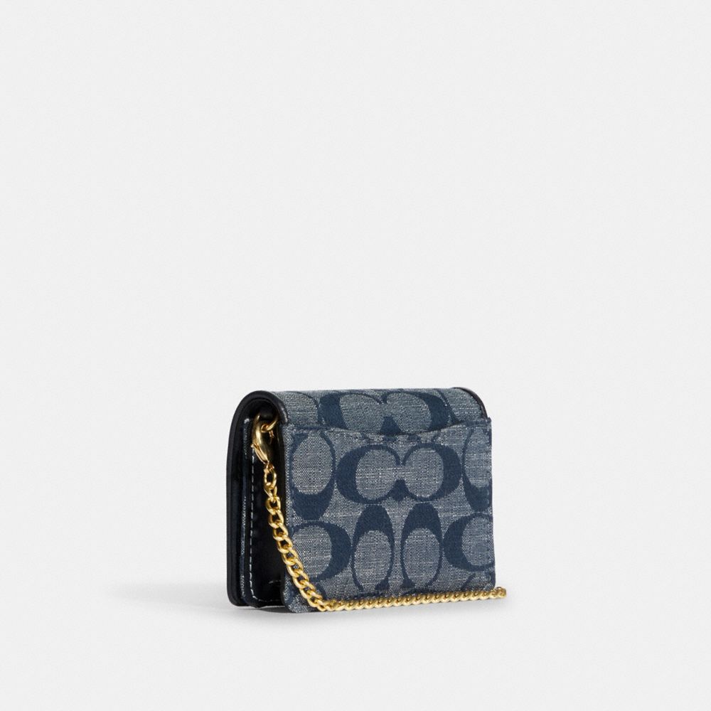 Coach C8666 Mini Camera Bag In Signature Chambray In Gold/DENIM MULTI 