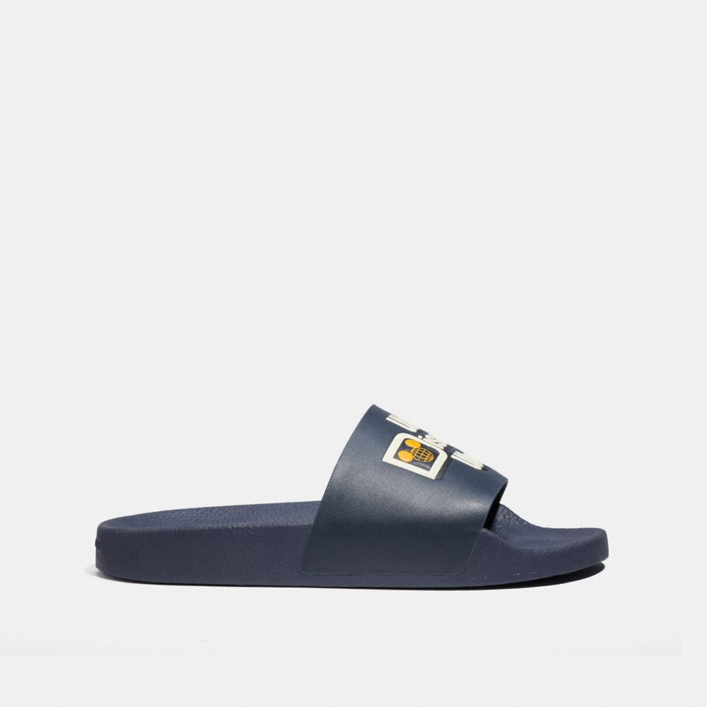 COACH®,DISNEY X COACH SLIDE,Navy,Angle View