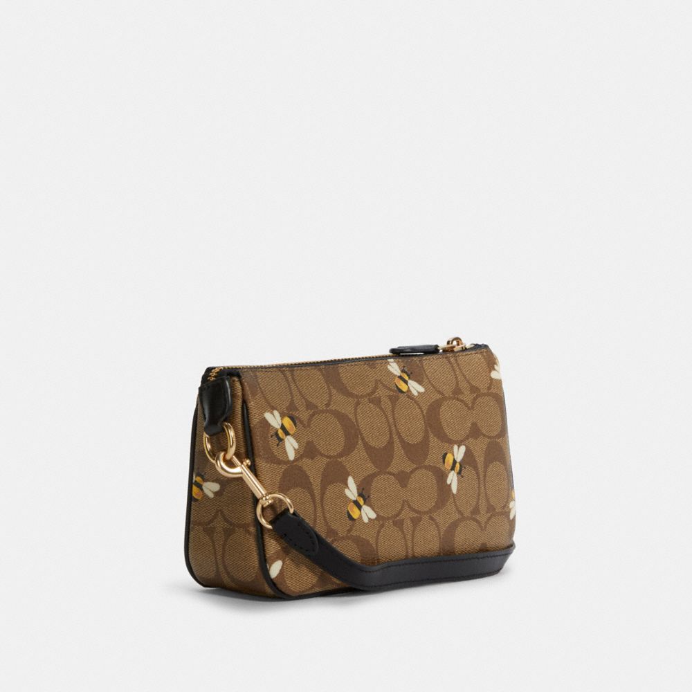 COACH®,Nolita 19 In Signature Canvas With Bee Print,,Angle View