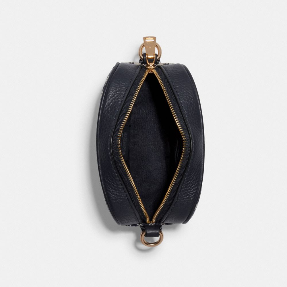 Mini Dempsey Camera Bag With Garden Plaid Print And Coach Patch