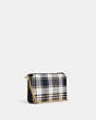COACH®,POPPY CROSSBODY WITH CARD CASE WITH GARDEN PLAID PRINT,Gold/Midnight Multi,Angle View
