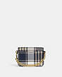 COACH®,POPPY CROSSBODY WITH CARD CASE WITH GARDEN PLAID PRINT,Gold/Midnight Multi,Back View
