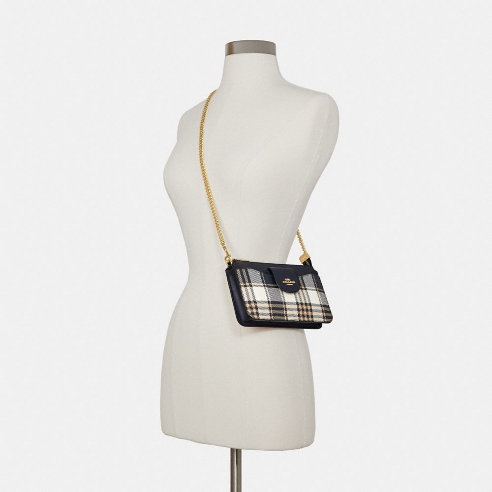 Poppy Crossbody With Card Case With Garden Plaid Print