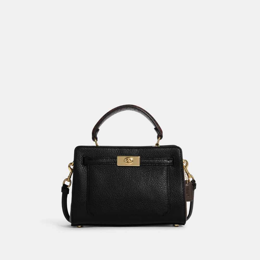 Lane satchel in online colorblock with snakeskin detail