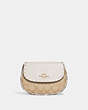 COACH®,SADDLE BELT BAG IN SIGNATURE CANVAS,Gold/Light Khaki Multi,Front View