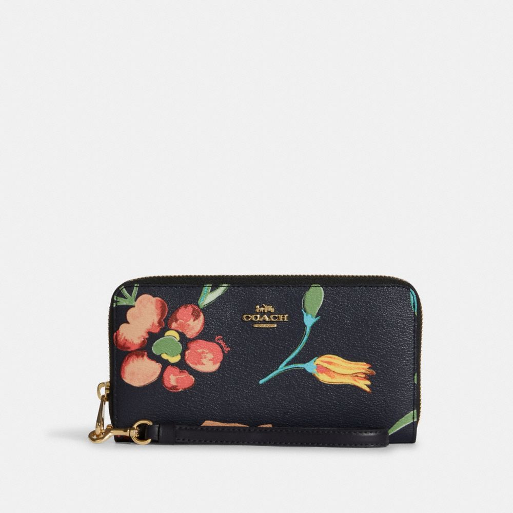 Long portefeuille zippé avec imprimé floral Dreamy Land