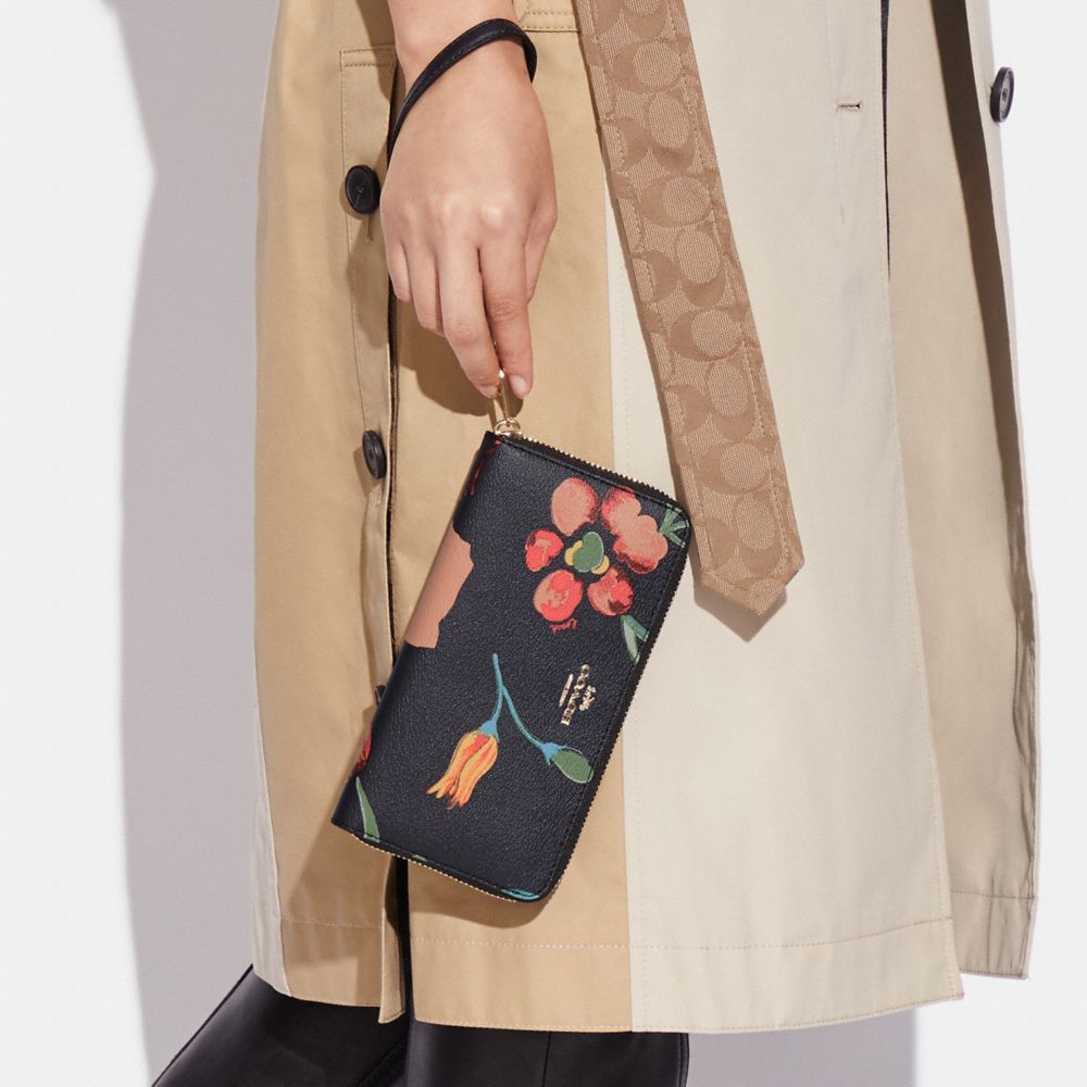 COACH® | Long Zip Around Wallet With Dreamy Land Floral Print