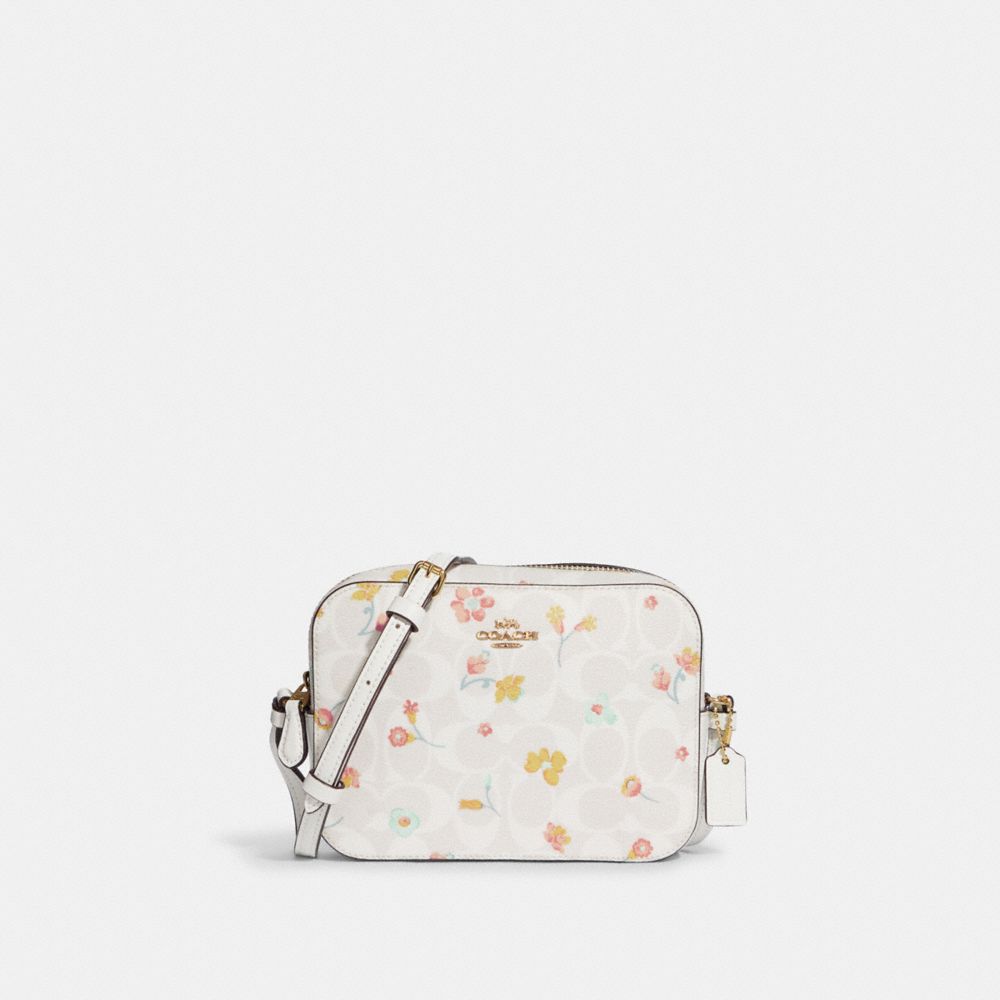 COACH Mini Camera Bag In Signature Canvas With Mystical Floral