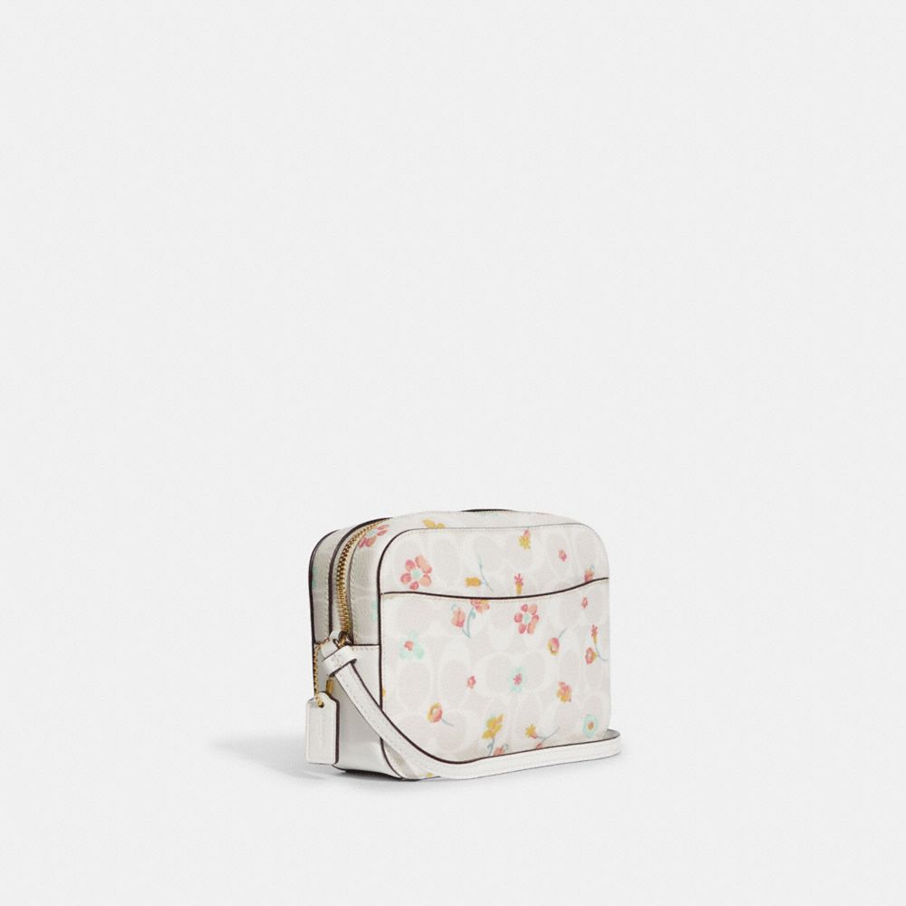 Mini Camera Bag In Signature Canvas With Mystical Floral Print