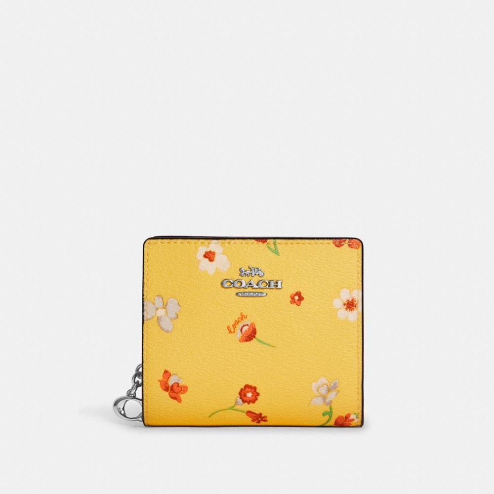 COACH OUTLET®  Snap Wallet With Graphic Ditsy Floral Print