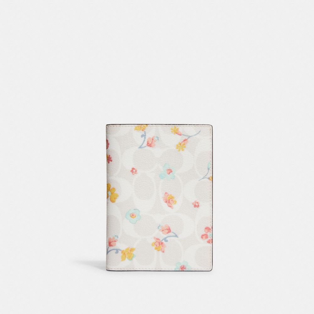 COACH®  Pencil Case In Signature Canvas With Mystical Floral Print