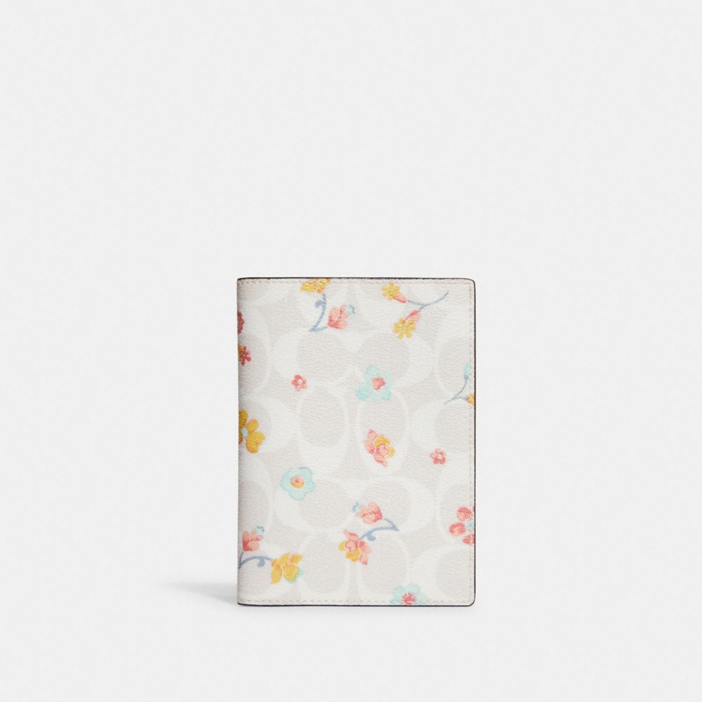 COACH Outlet Passport Case In Signature Canvas With Mystical Floral Print