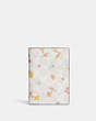 COACH®,PASSPORT CASE IN SIGNATURE CANVAS WITH MYSTICAL FLORAL PRINT,Gold/Chalk Multi,Front View