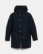 COACH®,PARKA,Polyamide/Cotton,Navy,Front View